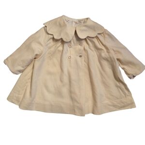 Vintage Sears Roebuck and Co. Pale pastel yellow dressy peacoat